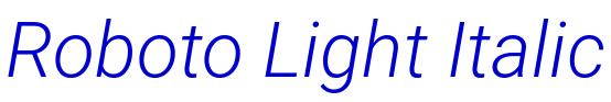 Roboto Light Italic шрифт